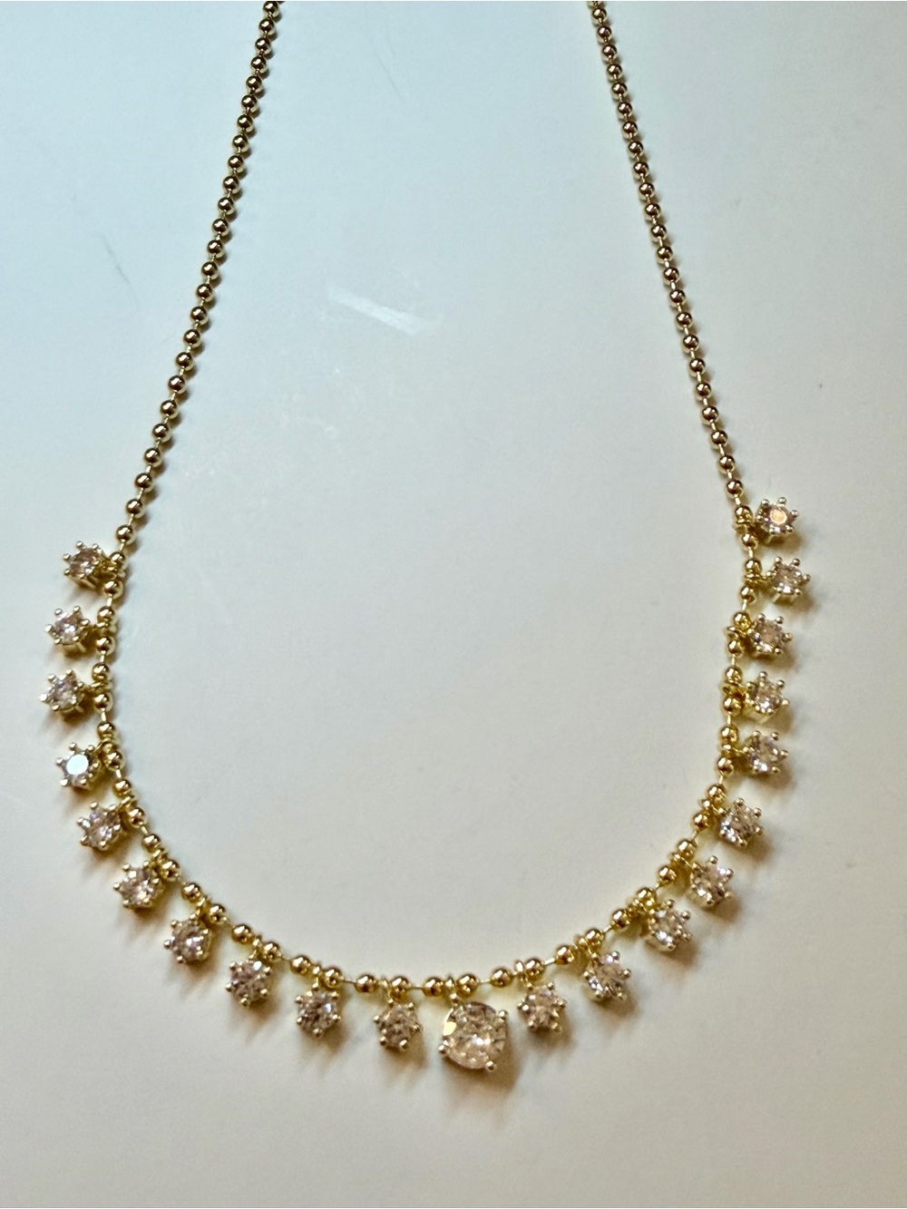 New! 14k gold-plated with cubic zirconia Necklace - Women Jewelry
